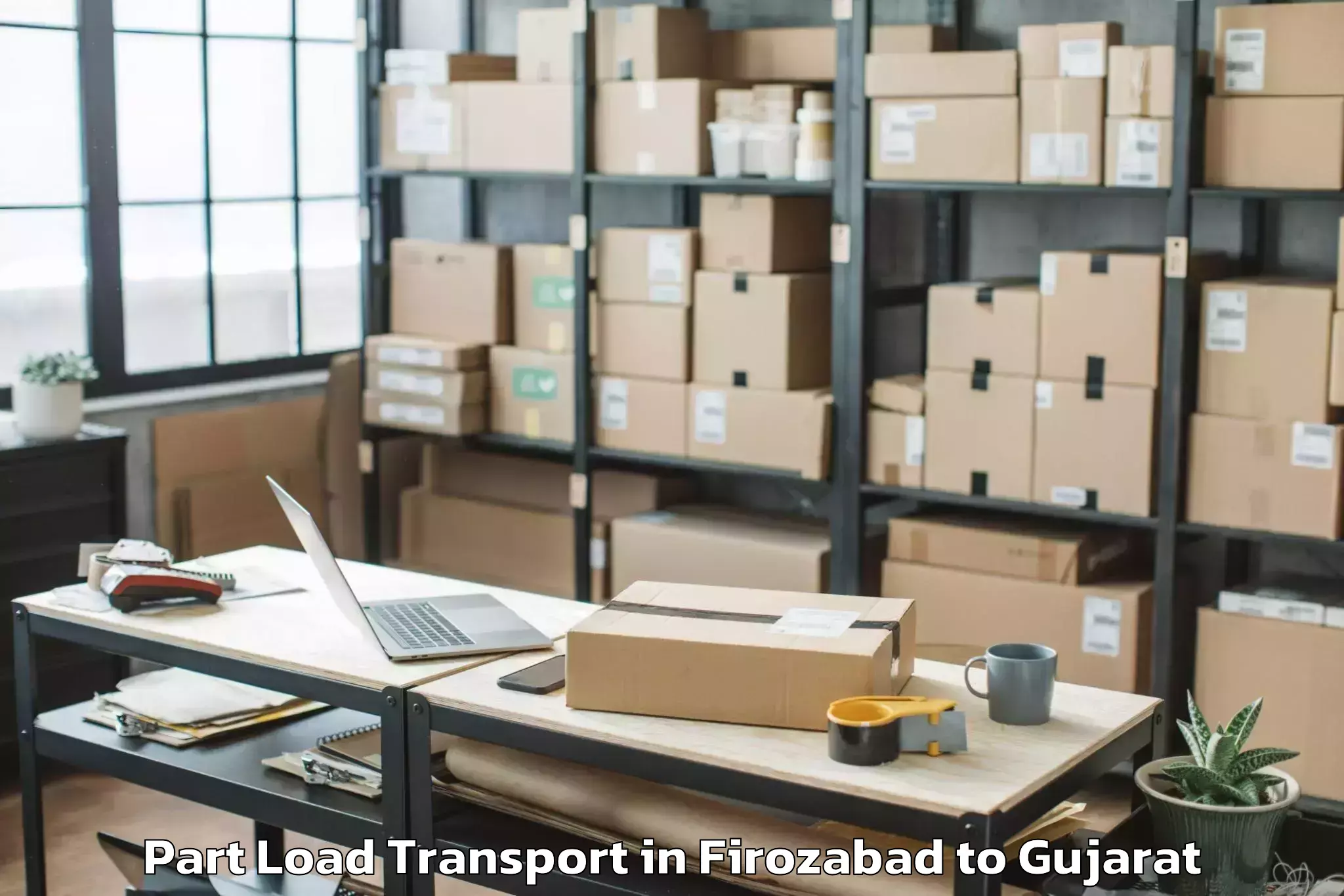 Leading Firozabad to Kapadvanj Part Load Transport Provider